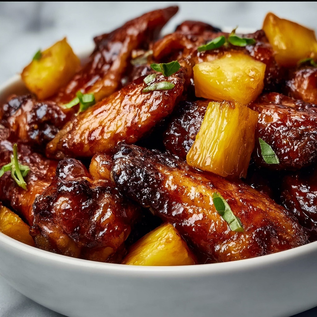Pineapple Glazed Crispy Chicken Wings Recipe - Recipe Image