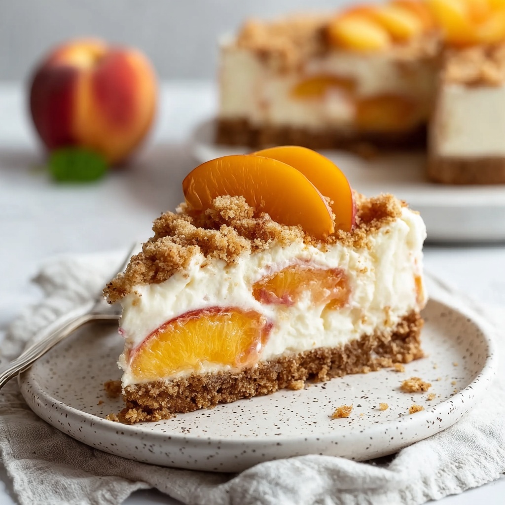 Peach Cobbler Cheesecake Recipe - Recipe Image