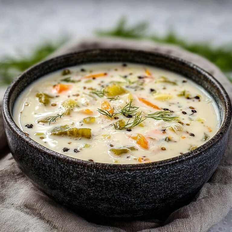Creamy Dill Pickle Soup (Zupa Ogórkowa) Recipe