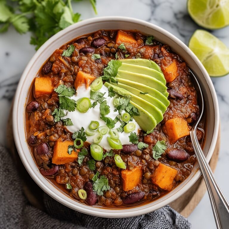 Vegan Sweet Potato Lentil Chili Recipe