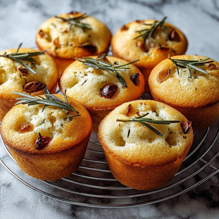 Easy Garlic Rosemary Focaccia Muffins Recipe