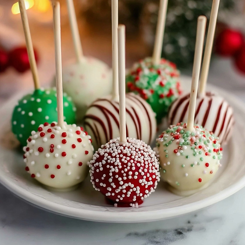 Christmas Cake Pops Recipe - Recipe Image