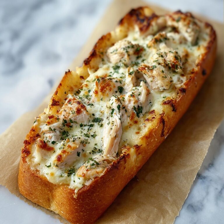 Chicken Alfredo Garlic Bread Recipe