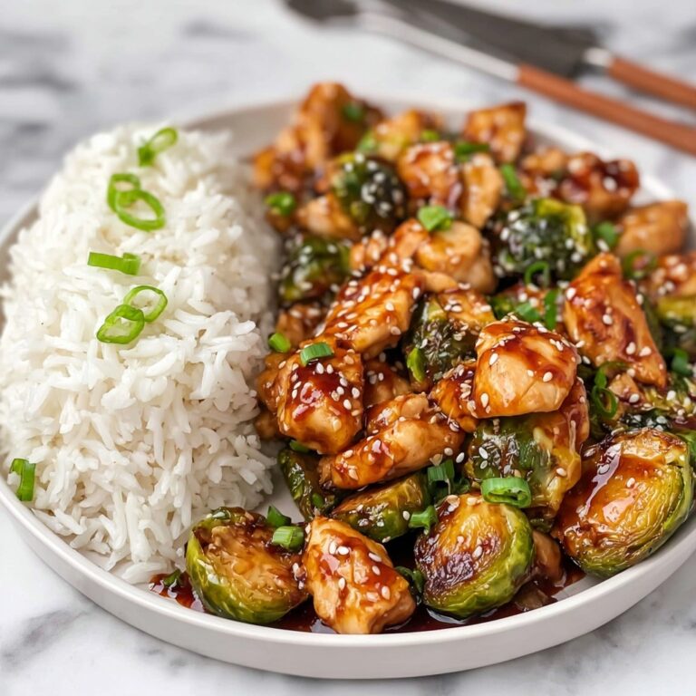 Air Fryer Sweet Chili Chicken and Brussels Sprouts Recipe