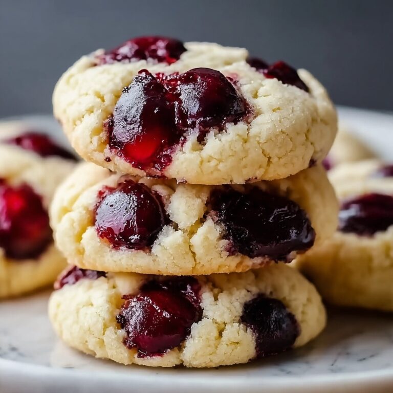 White Chocolate Cherry Shortbread Cookies Recipe