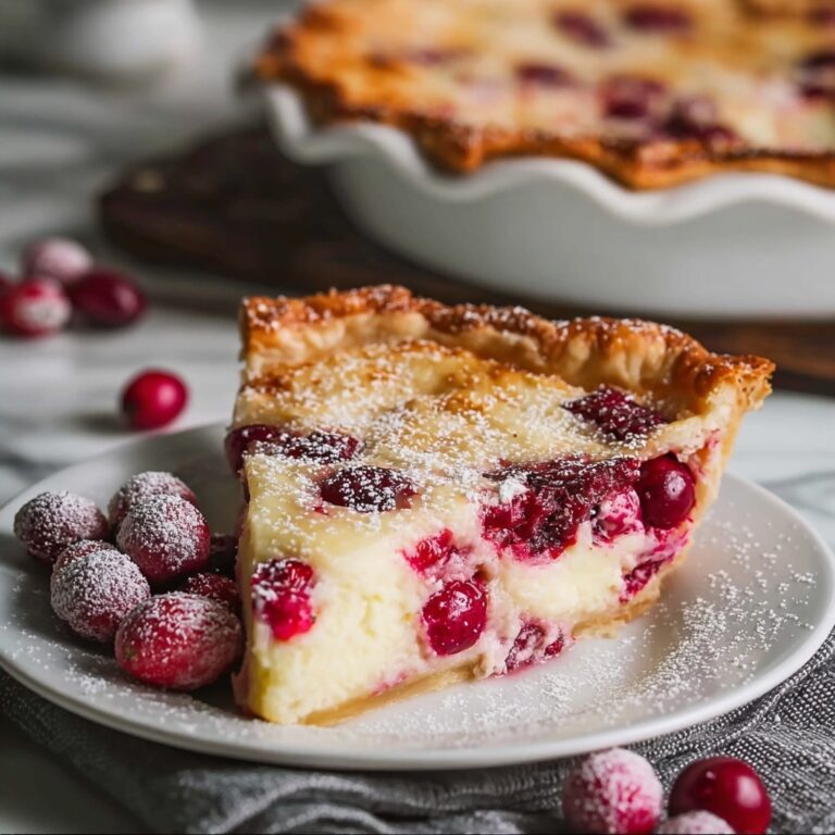Cranberry Custard Pie Recipe