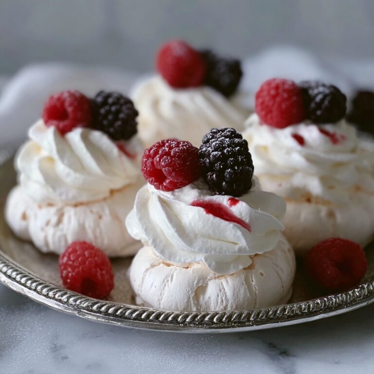 Toasted Coconut Mini Pavlovas with Coconut Custard Recipe