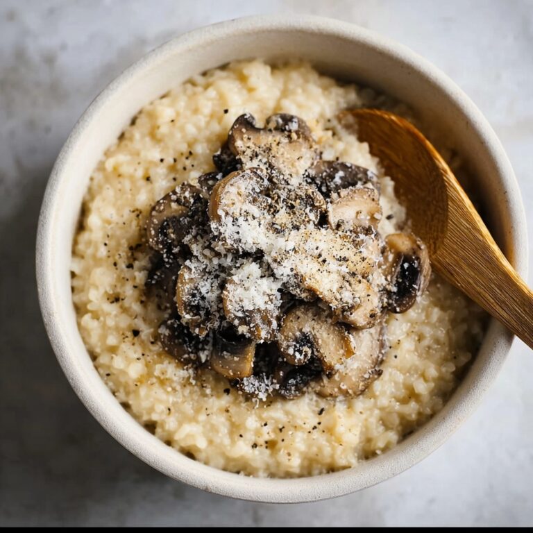 Pastina with Mushroom Leek Parmesan Broth Recipe