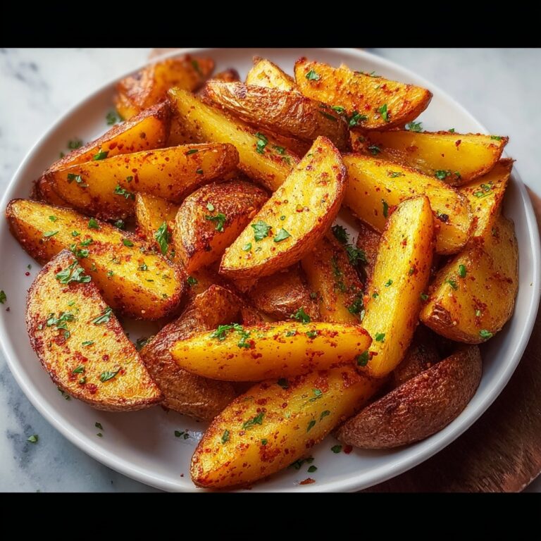 Crispy Roasted Potato Wedges with Spicy Dips Recipe