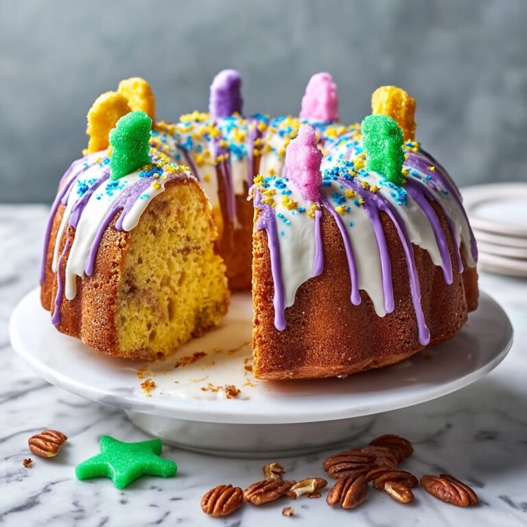 Cinnamon Swirl King Cake Bundt Cake with Nuts Recipe