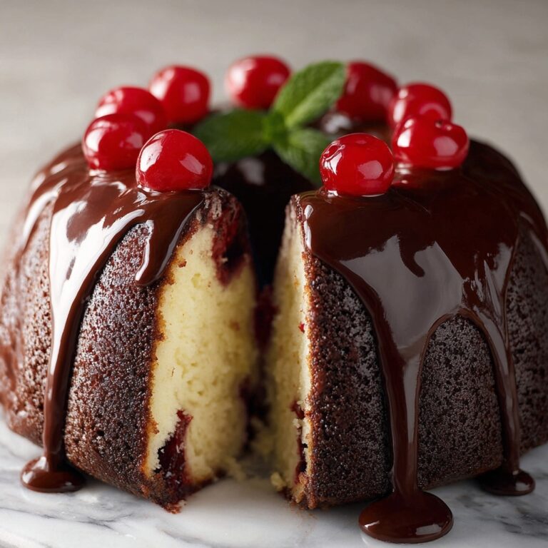 Cherry Chocolate Cream Cheese Bundt Cake Recipe