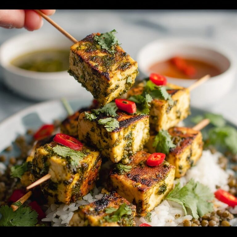 Lemon & Coriander Tofu Skewers Recipe