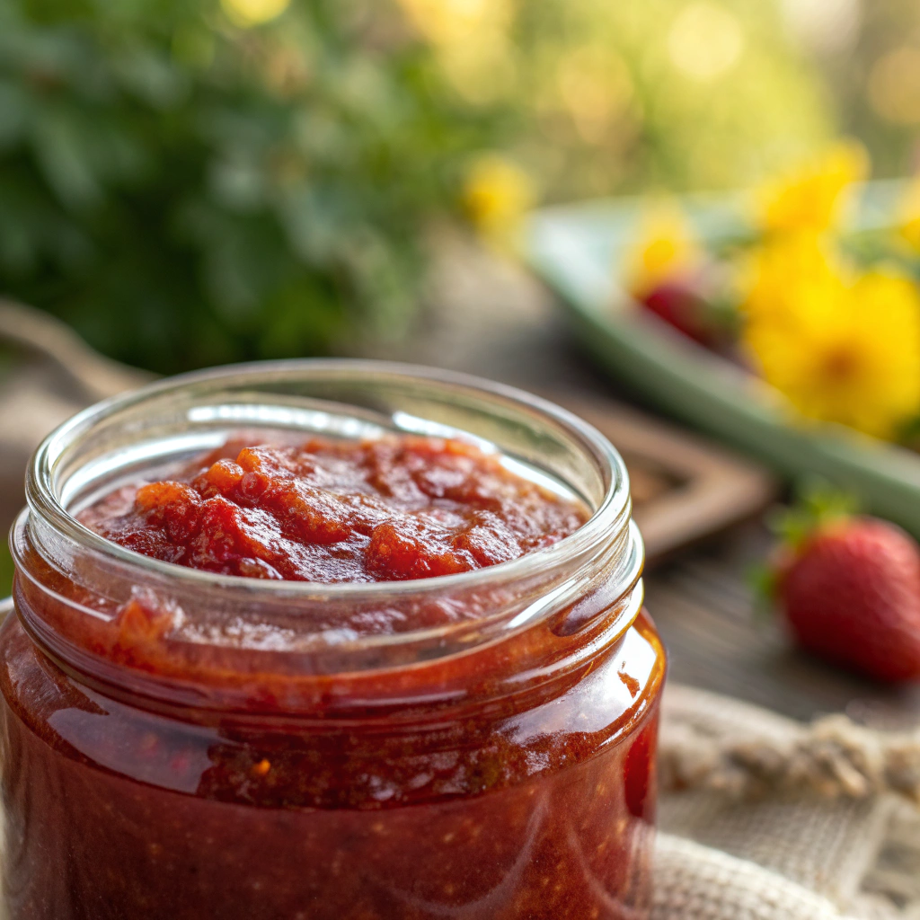 Rhubarb Butter with Honey, Vanilla, and Cinnamon Recipe - Recipe Image