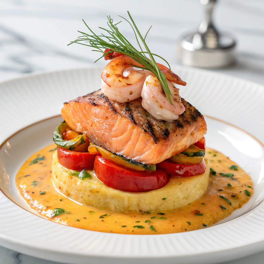 Crab and Shrimp Stuffed Salmon Recipe - Recipe Image