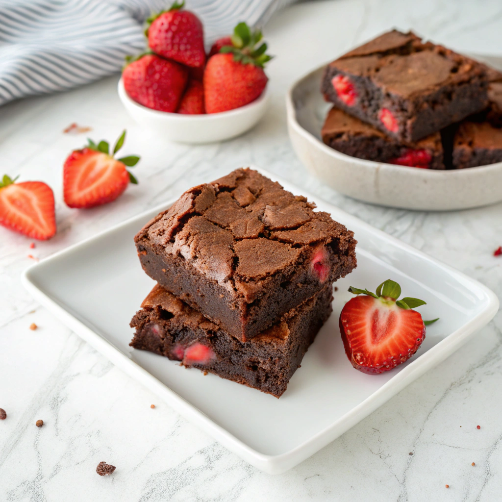 Strawberry Brownies Recipe - Recipe Image