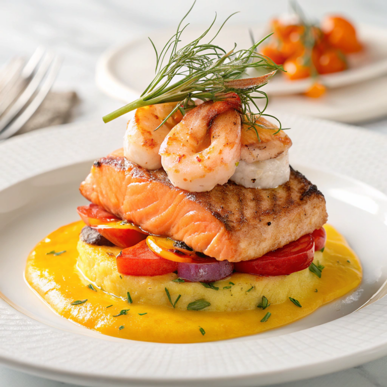 Crab and Shrimp Stuffed Salmon Recipe