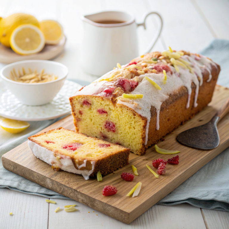 Lemon Rhubarb Loaf with Glaze Recipe