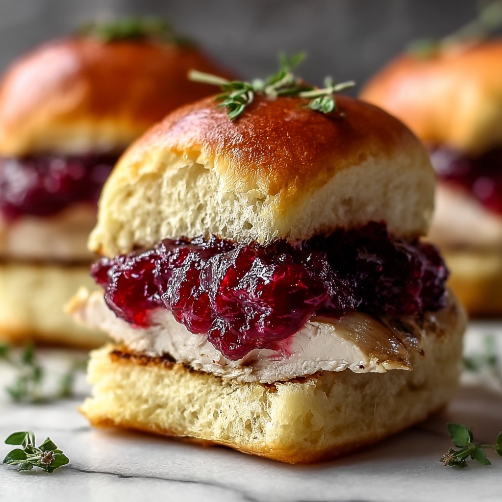 Baked Cranberry Turkey Sliders Recipe - Recipe Image