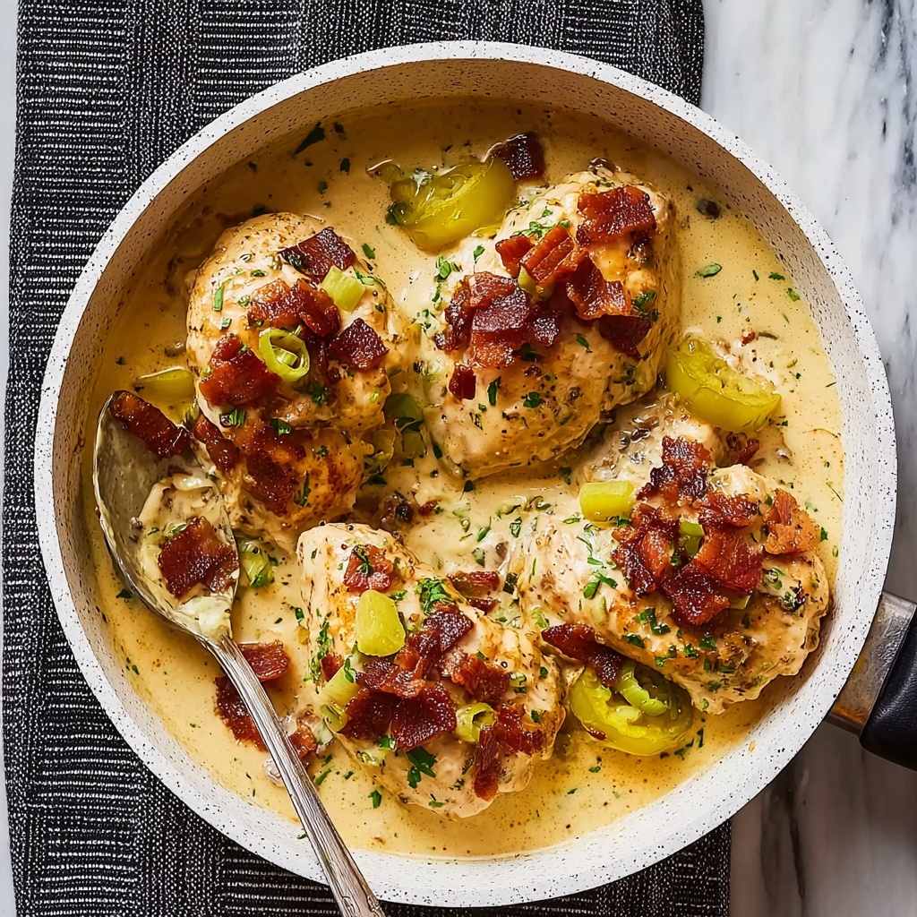 Creamy Pepperoncini Chicken Recipe - Recipe Image