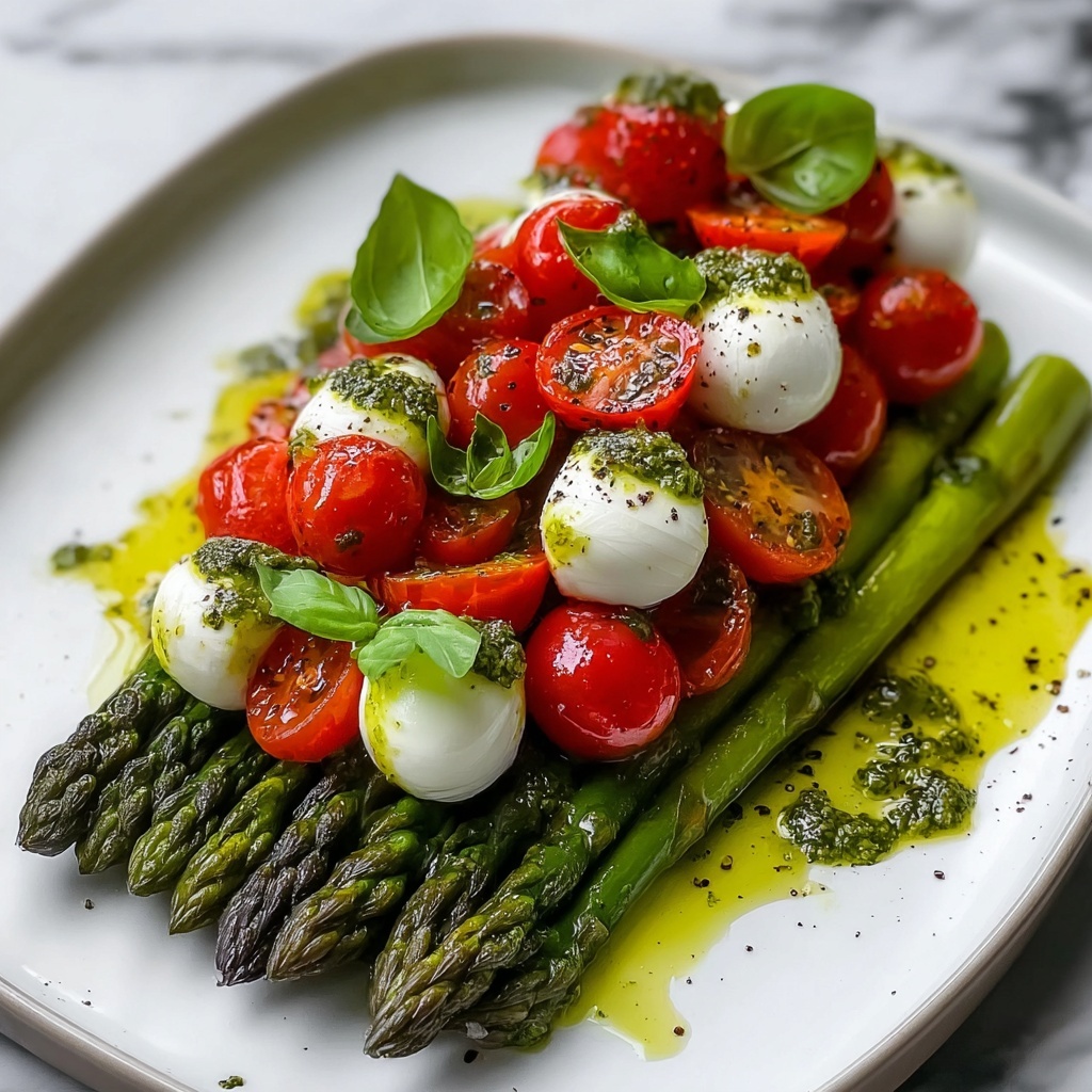 Caprese Roasted Asparagus Recipe - Recipe Image
