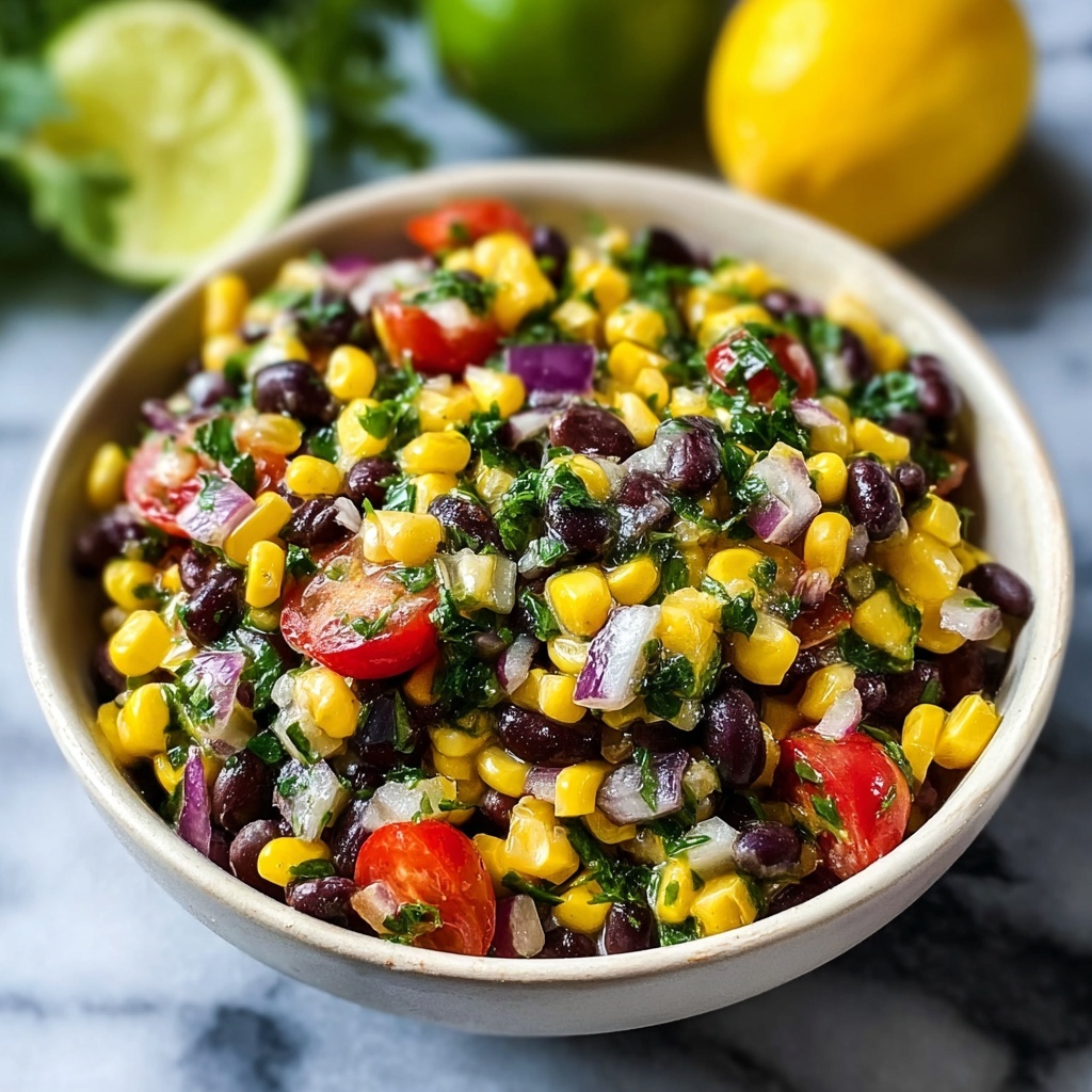 Refreshing Black Bean Corn Salad Recipe - Recipe Image