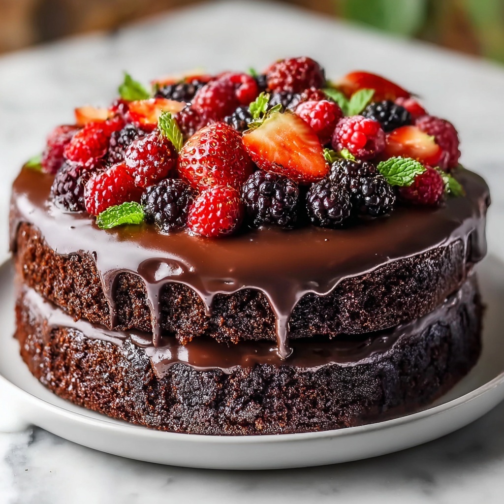 Berry Chocolate Cake Recipe - Recipe Image