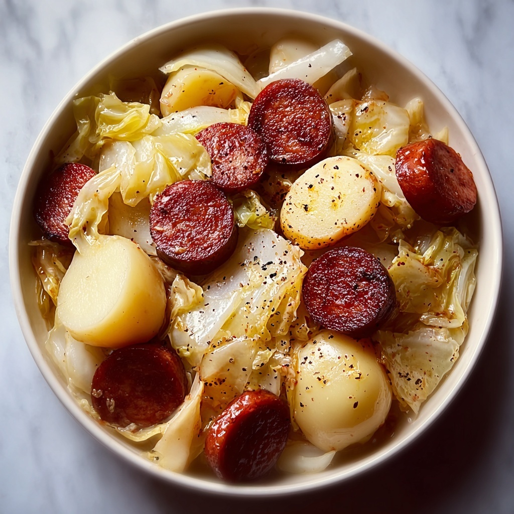 Slow Cooker Cabbage and Sausage Recipe - Recipe Image