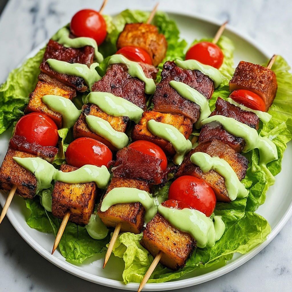 BLT Skewers with Avocado Sauce Recipe - Recipe Image