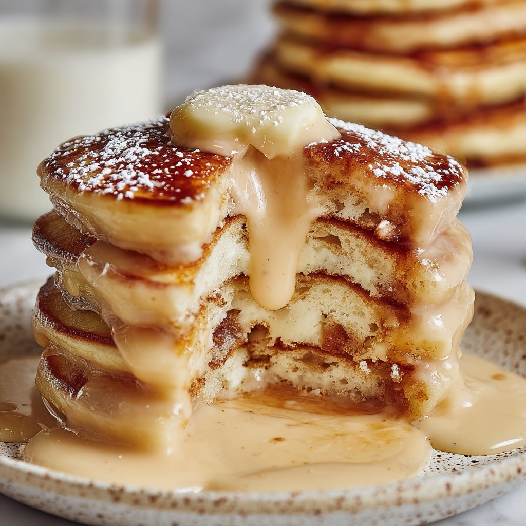 Cinnamon Roll Stuffed Pancakes Recipe - Recipe Image