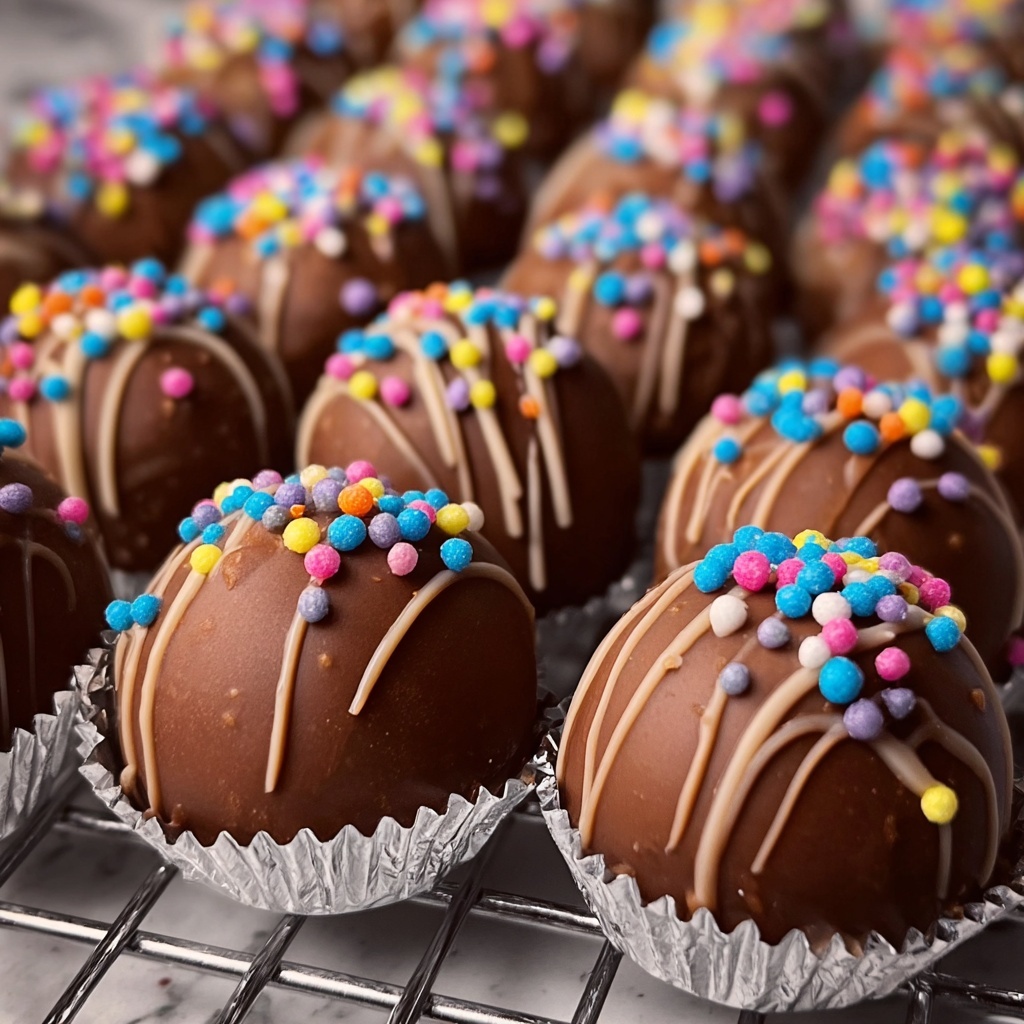 Chocolate-Covered Christmas Cake Puffs Recipe - Recipe Image