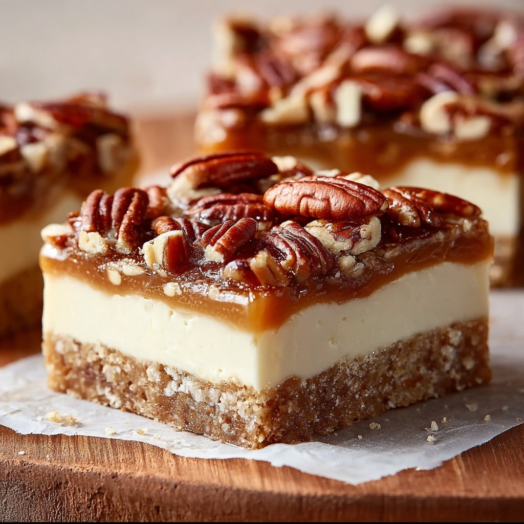 Pecan Pie Cheesecake Bars Recipe - Recipe Image