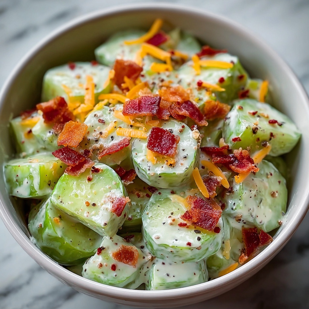 Creamy Cucumber Cheddar Salad Recipe - Recipe Image
