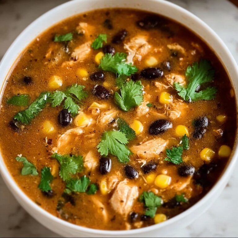 Southwest Black Bean Chicken Tortilla Soup Recipe