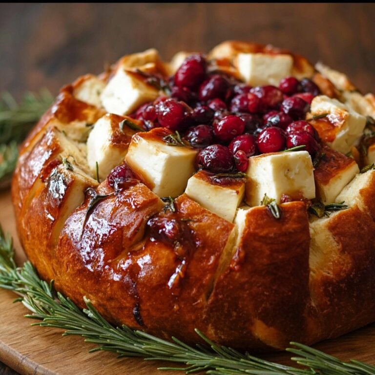 Pull-Apart Sourdough Brie and Cranberry Bread Recipe
