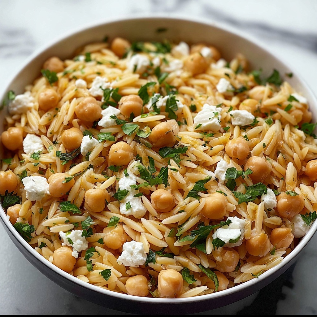 Zesty Orzo Pasta with Creamy Ricotta and Chickpeas Recipe - Recipe Image