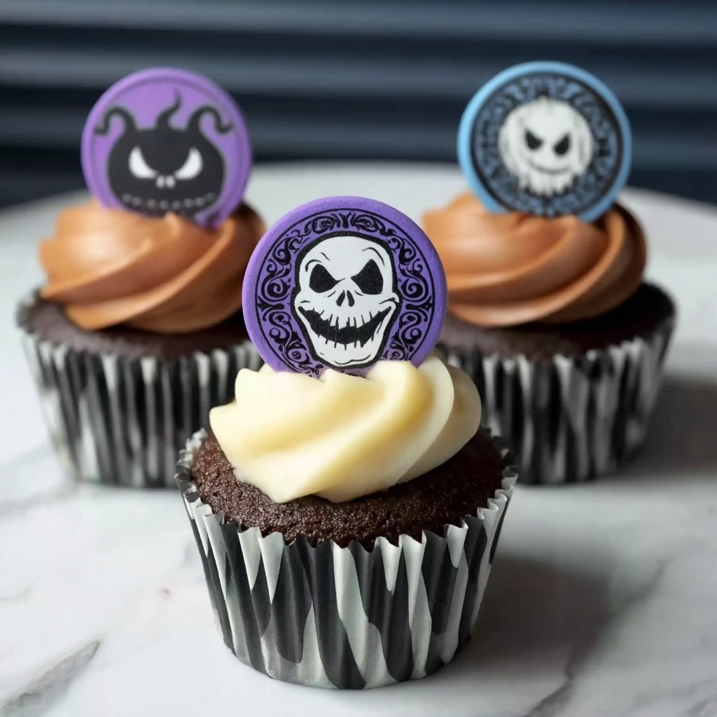 Stamped Halloween Cupcakes Recipe - Recipe Image