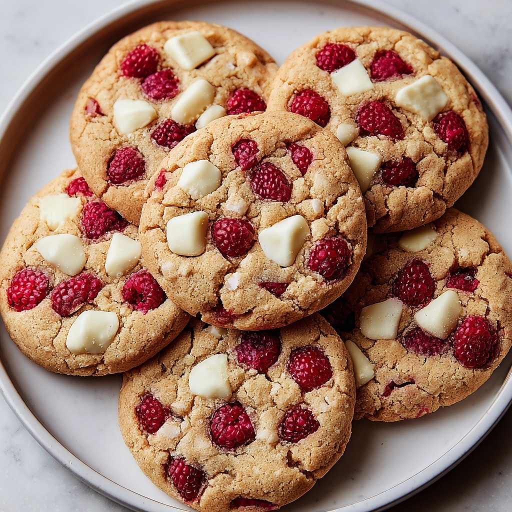 Raspberry and White Chocolate Cookies Recipe - Recipe Image