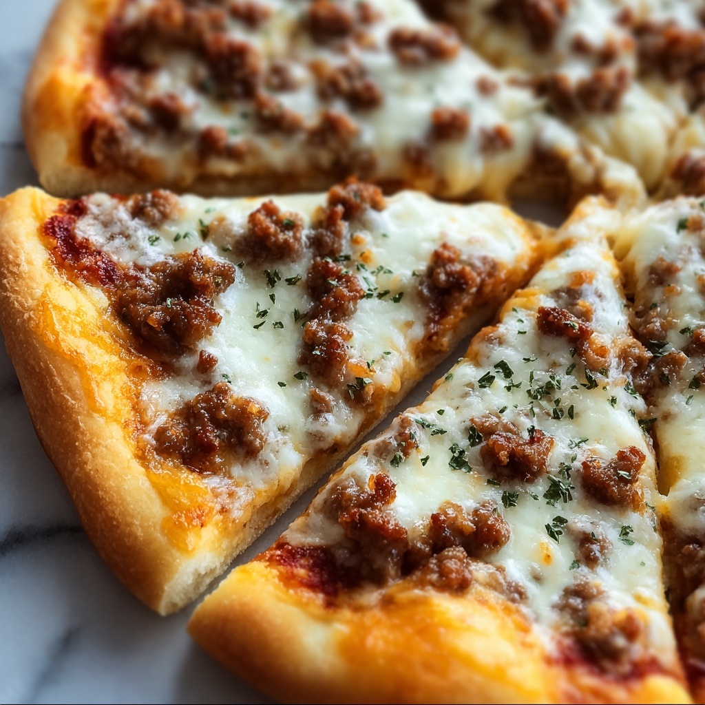 Biscuits and Sausage Gravy Breakfast Pizza Recipe - Recipe Image