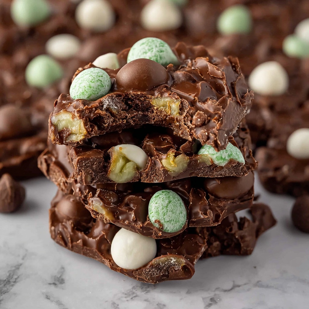 No-Bake Mint Chocolate Chip Clusters Recipe - Recipe Image
