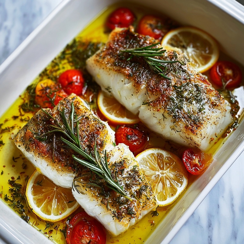 Mediterranean Baked Fish Recipe - Recipe Image