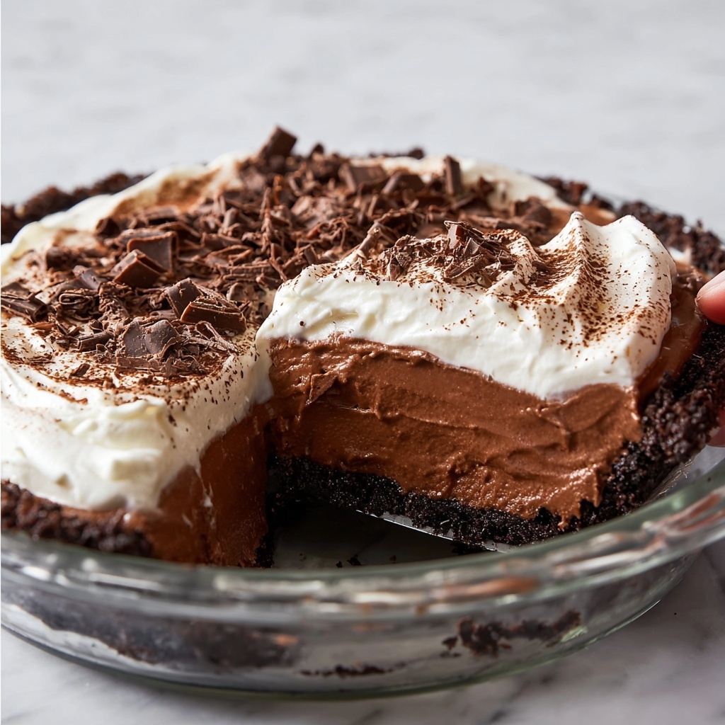 No Bake Chocolate Pudding Pie Recipe - Recipe Image