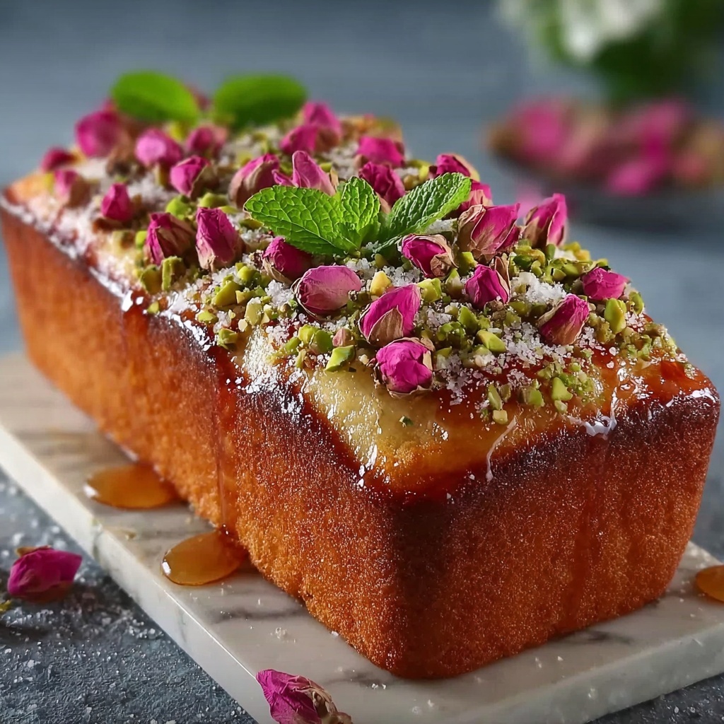 Pistachio Cardamom Rose Loaf Recipe - Recipe Image