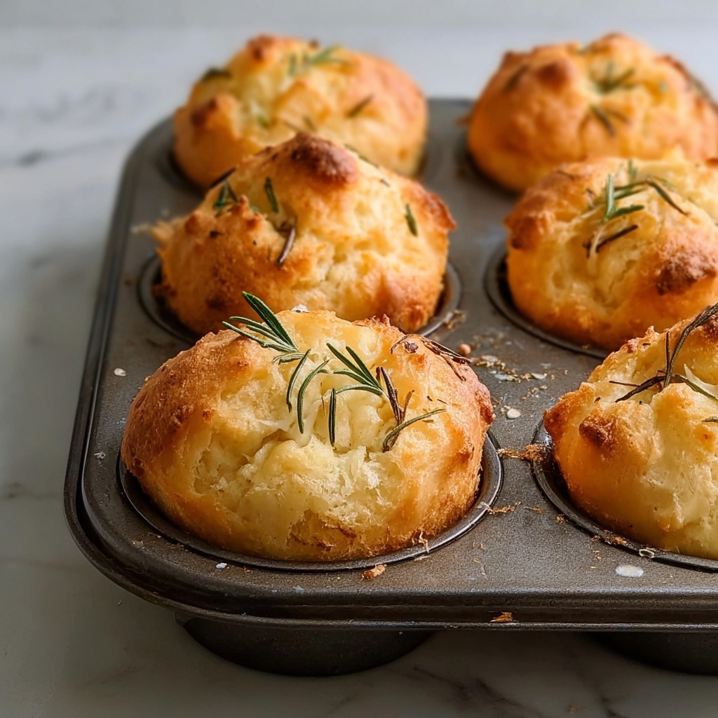 Rosemary Garlic Focaccia Muffins Recipe - Recipe Image