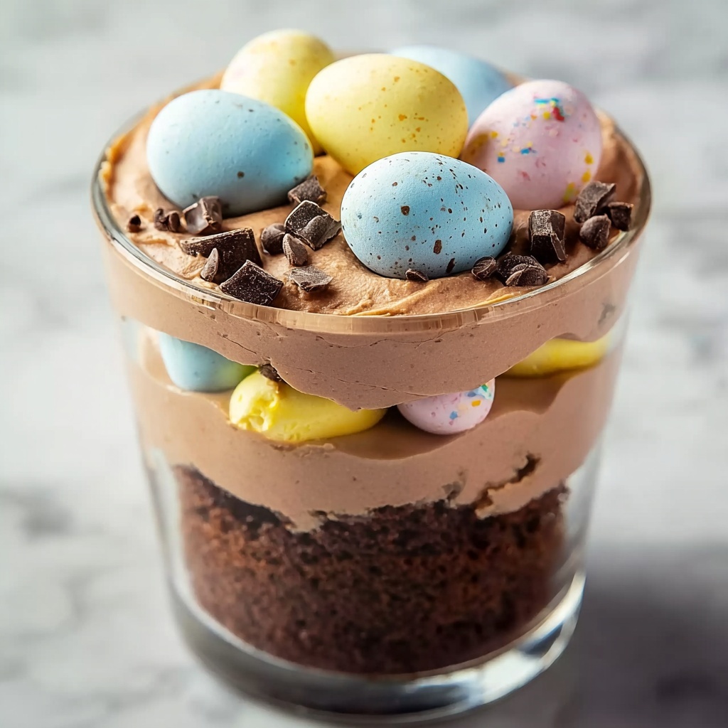 Mini Eggs Easter Brownie Parfaits Recipe - Recipe Image