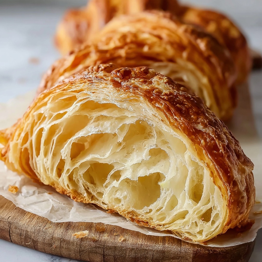 Flaky Sourdough Croissant Bread Recipe - Recipe Image
