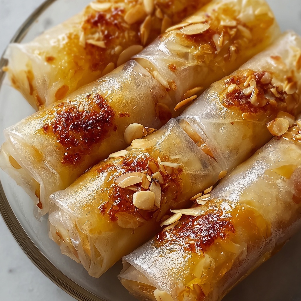 Baked Apple Pie Rice Paper Rolls Recipe - Recipe Image