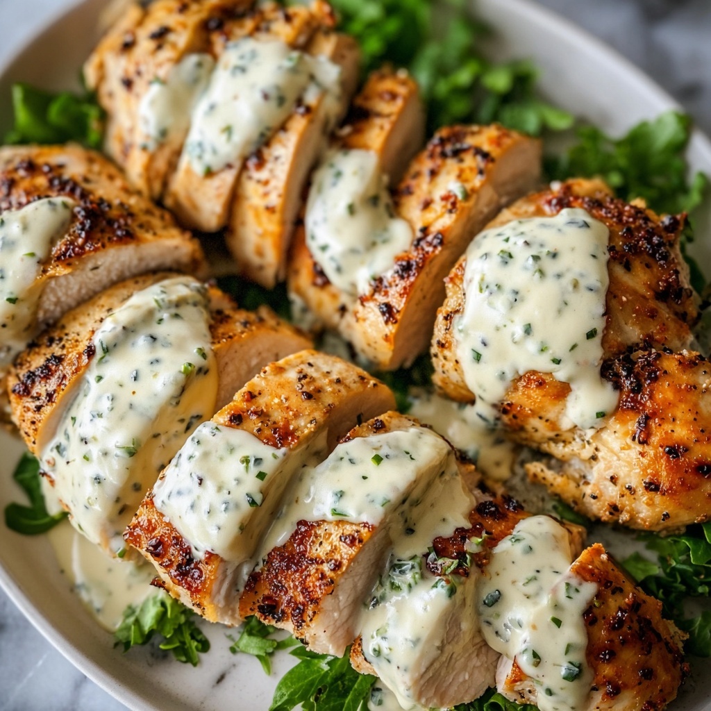 Juicy Baked Caesar Chicken with Parmesan Sauce Recipe - Recipe Image