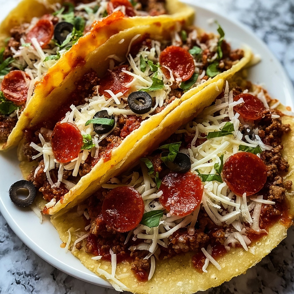 Meat Lovers Pizza Tacos Recipe - Recipe Image