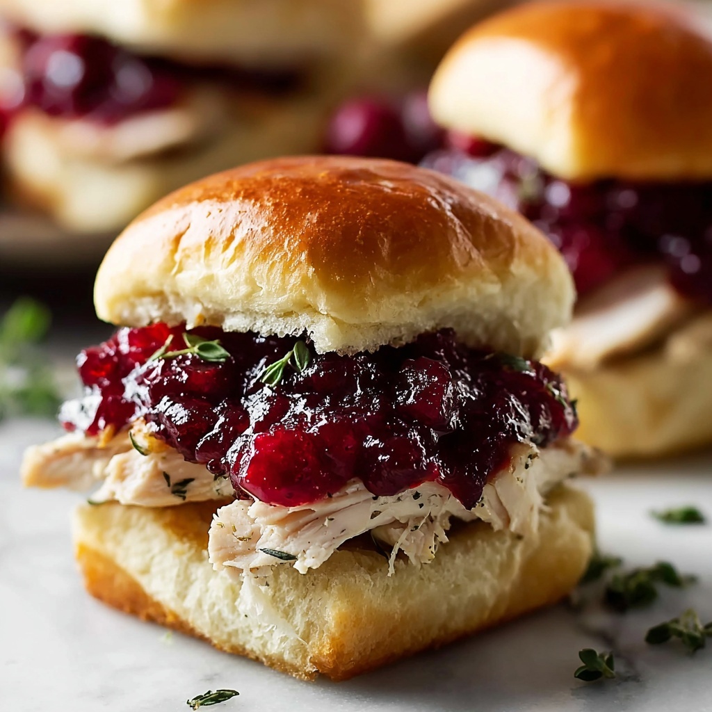 Baked Cranberry Turkey Sliders Recipe - Recipe Image