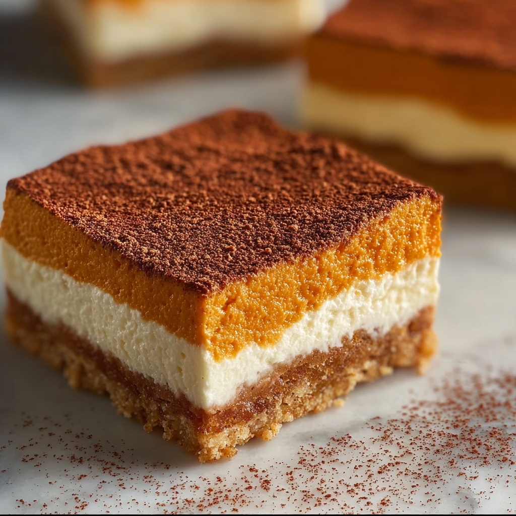 Pumpkin Churro Cheesecake Bars Recipe - Recipe Image